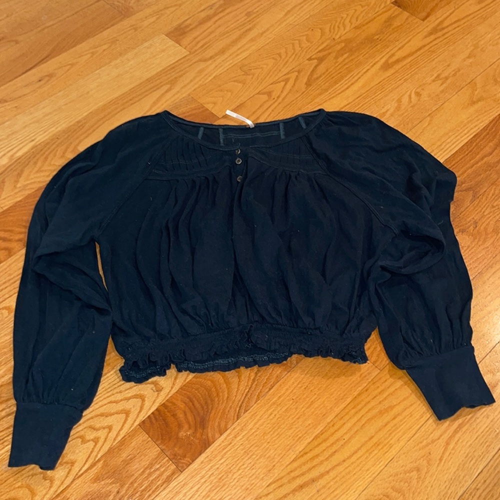 Dark green free people top
